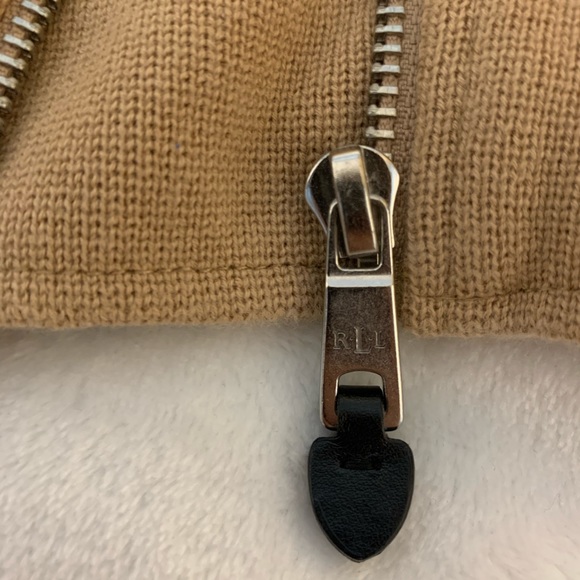 Ralph Lauren Beige Jacket Sweater Size Medium - Picture 4 of 4